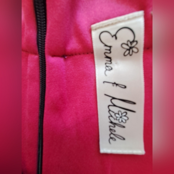 Emma & Michele Black and White Sheath Midi Dress Size Large - Picture 4 of 9